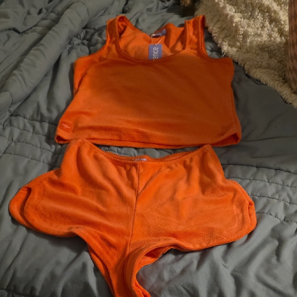 Vibrant Orange Women's Pajama Set